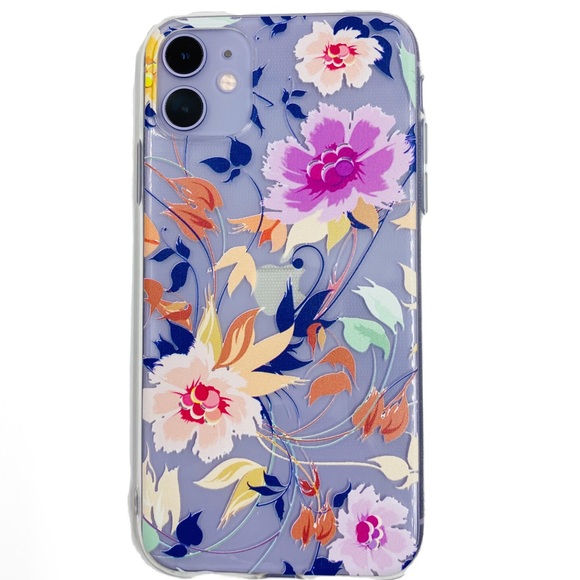 2/$10 iPhone 11 Pro Max Case Clear Flower Case - Picture 2 of 8